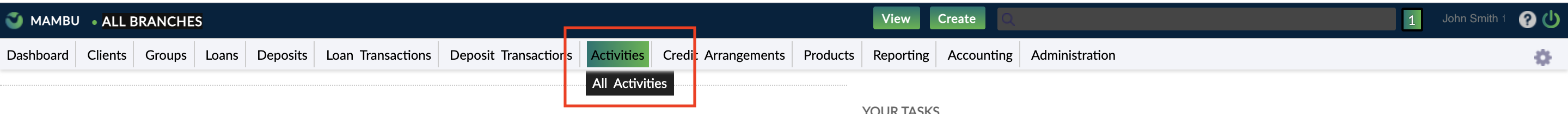 Saved custom views for activities